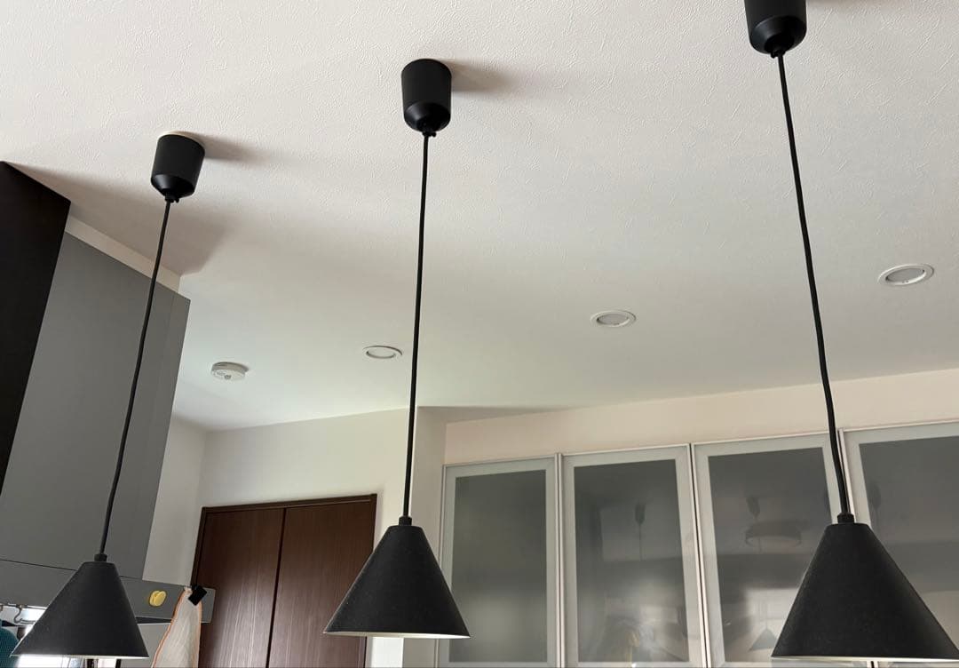 ペンダントライト　シーリング　ブラック　3個セット