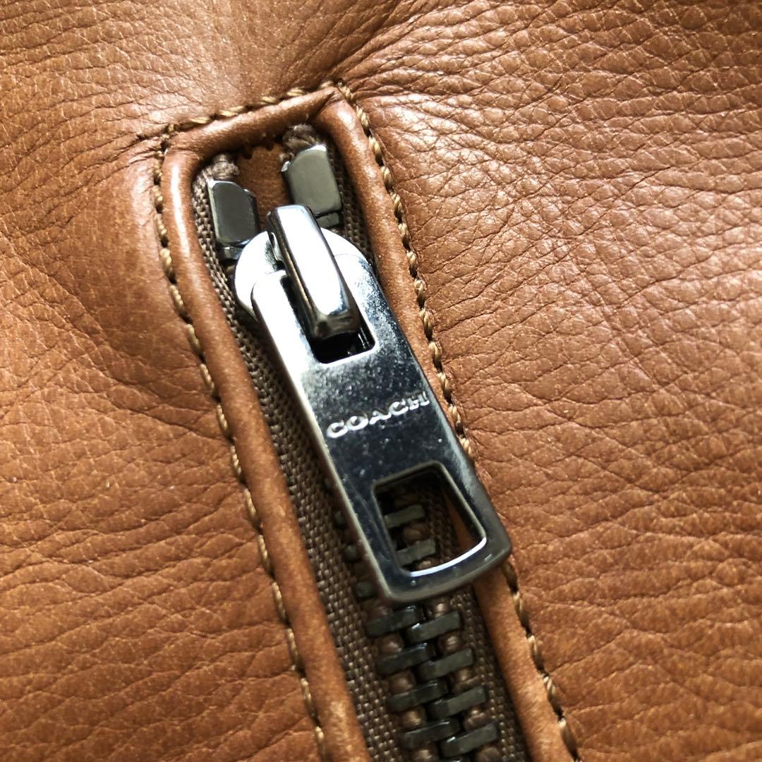 【良品】COACH コーチ レザージャケット キャメル シングル 牛革 XS