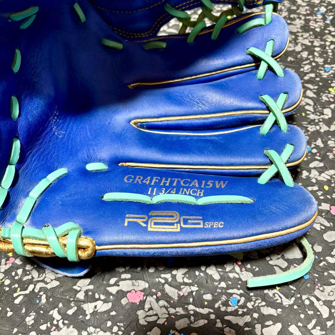 ローリングス ハイパーテック 軟式用 投手用 グローブ ブルー ゴールド 野球