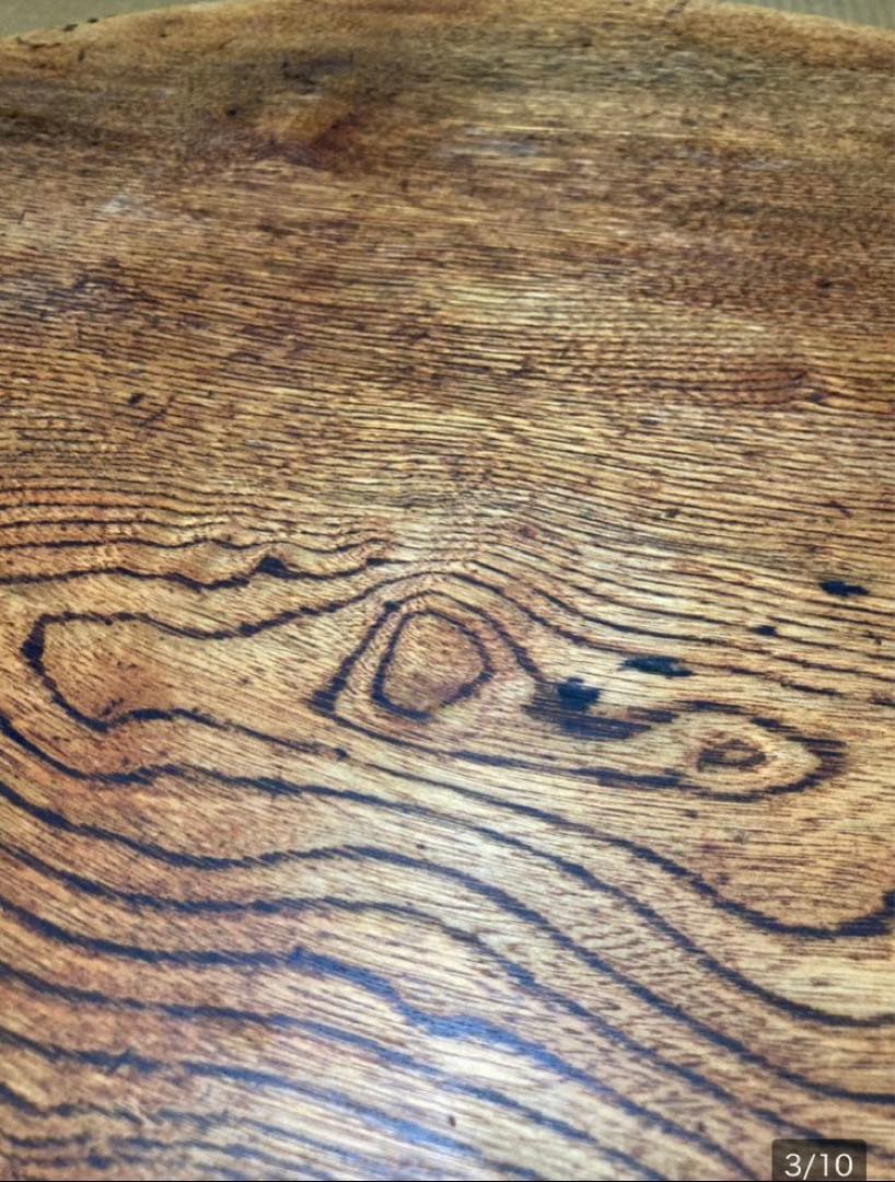 土蔵から発掘 希少　ちゃぶ台　座卓　折りたたみ　丸机 木目　昭和レトロ