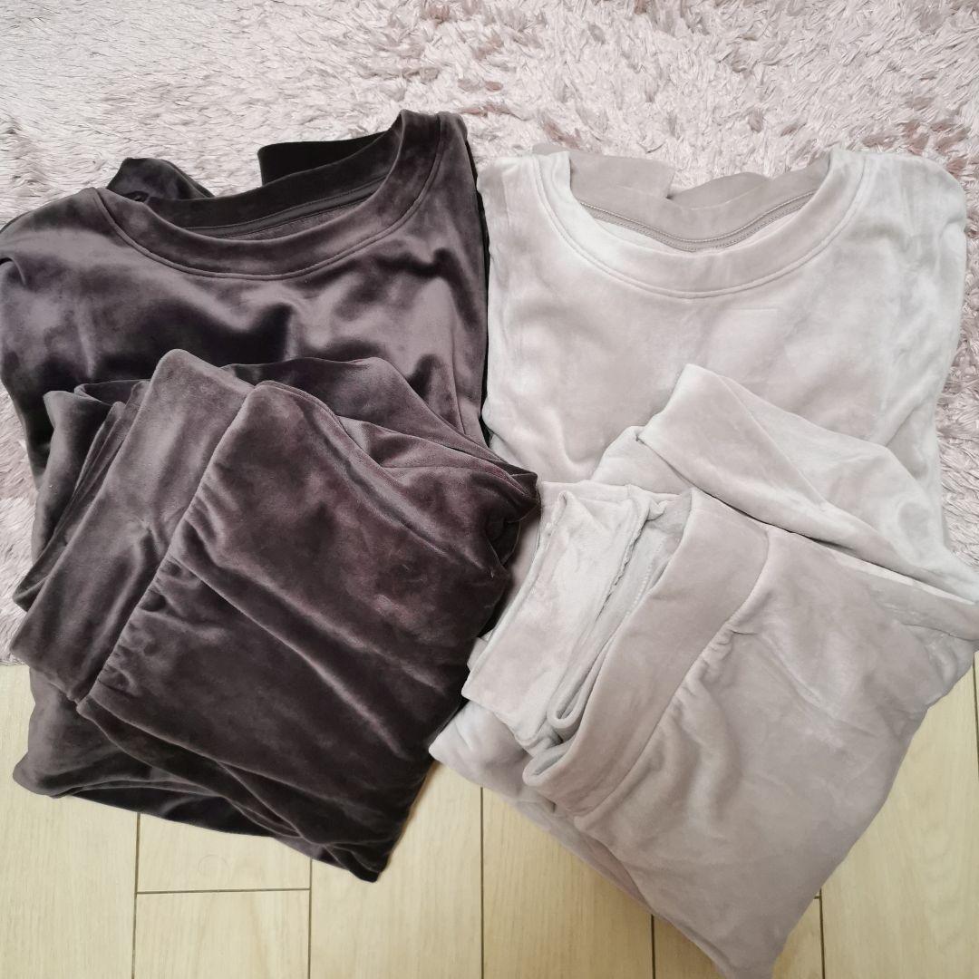 【美品】UNIQLO　ウルトラストレッチスムースセット ピンク、パープル