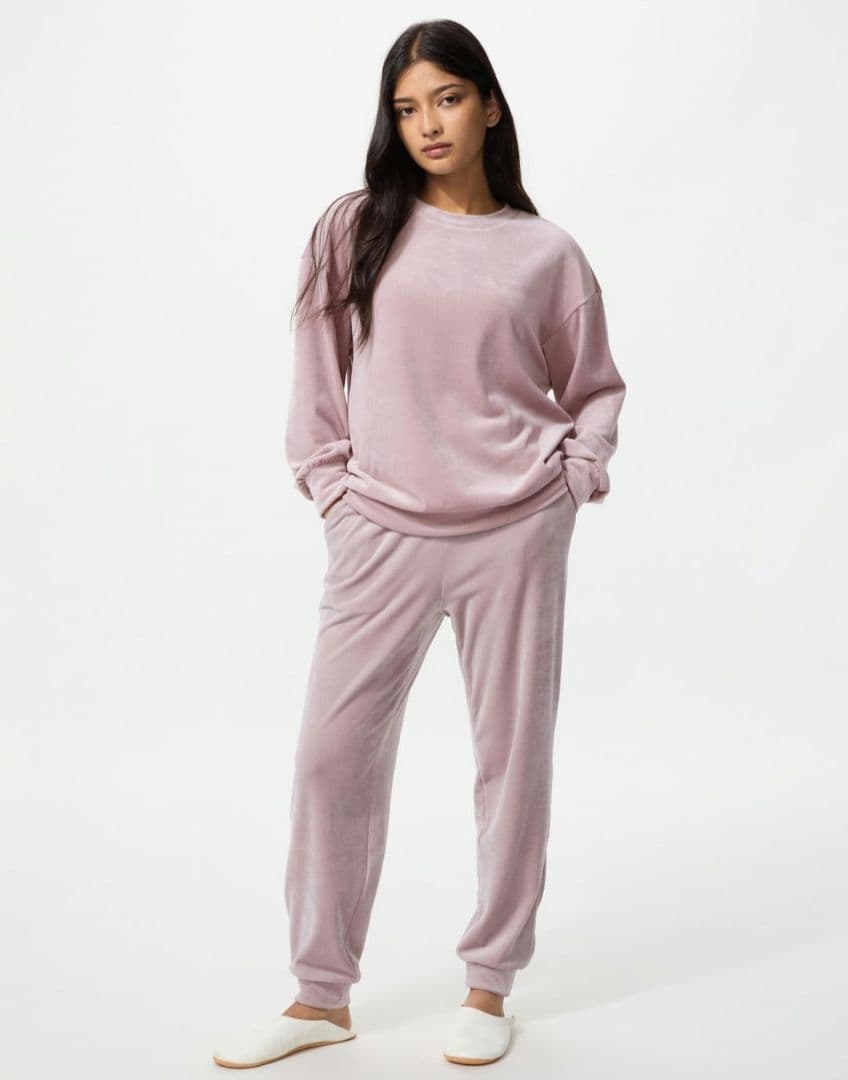 【美品】UNIQLO　ウルトラストレッチスムースセット ピンク、パープル