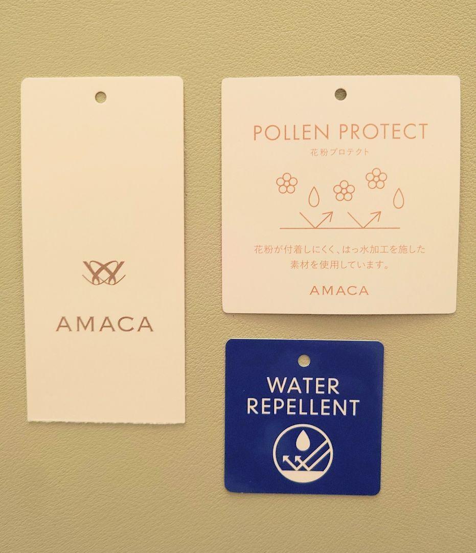 【新品】 アマカ《撥水・花粉防止》多機能コート（ブラックネイビー）サイズ３８