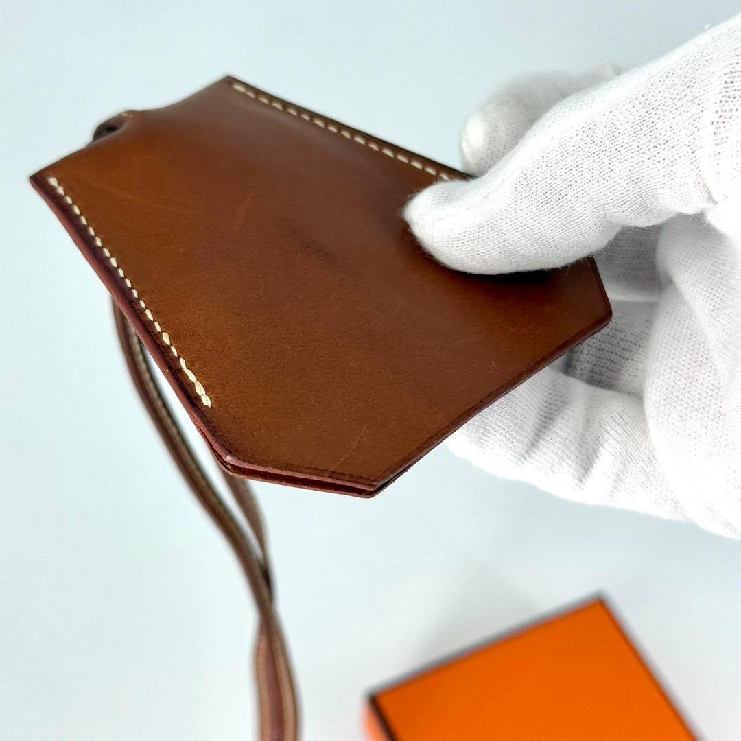 HERMES クロシェット キーリング ネックレス ブラウン マルジェラ期 茶色