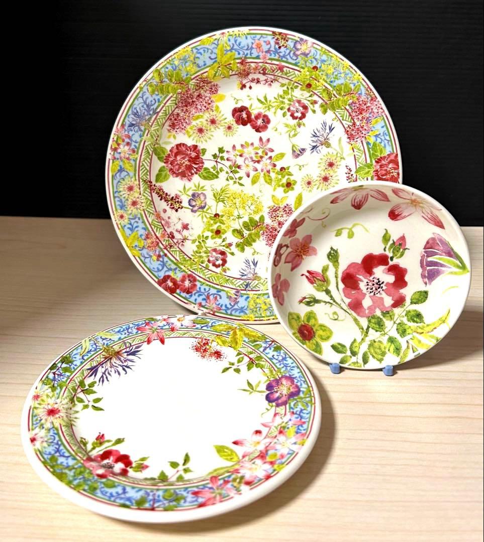 ※未使用美品　GIEN ジアン　ミルフルール　プレート 3点セット