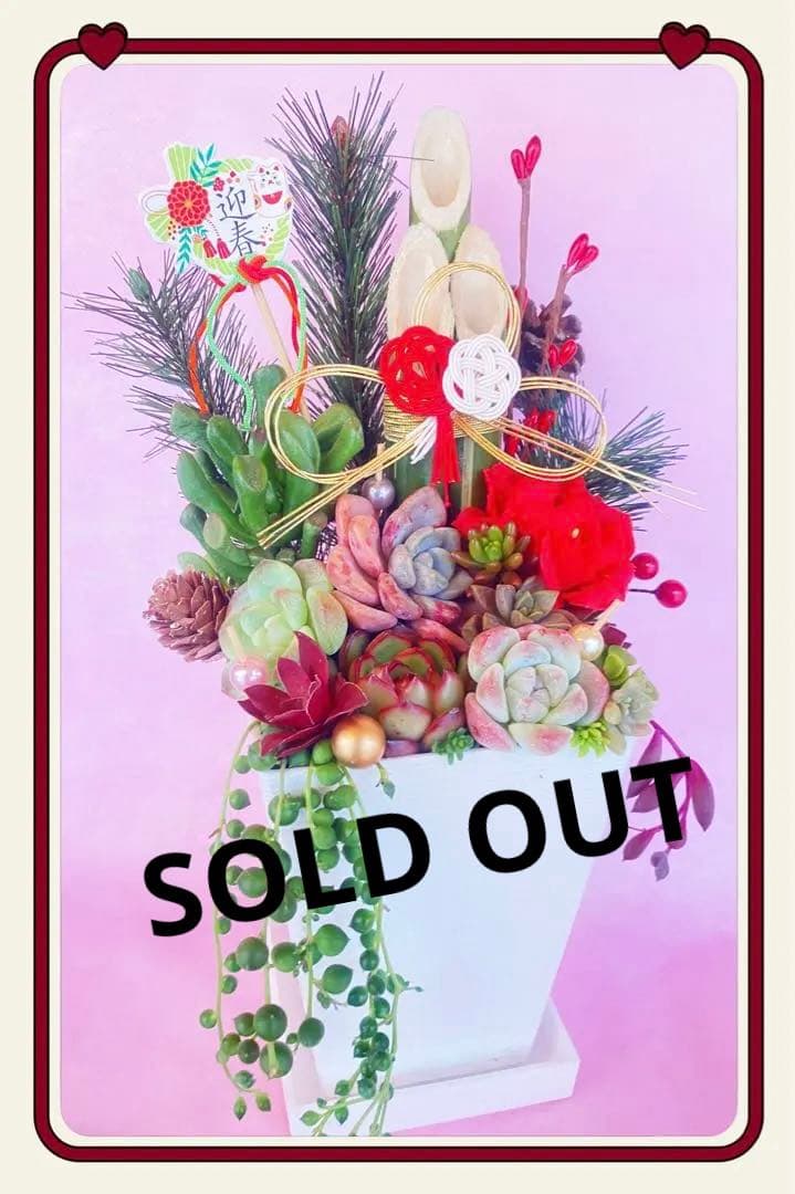 お正月寄せ植え◆多肉ちまちま寄せ植え