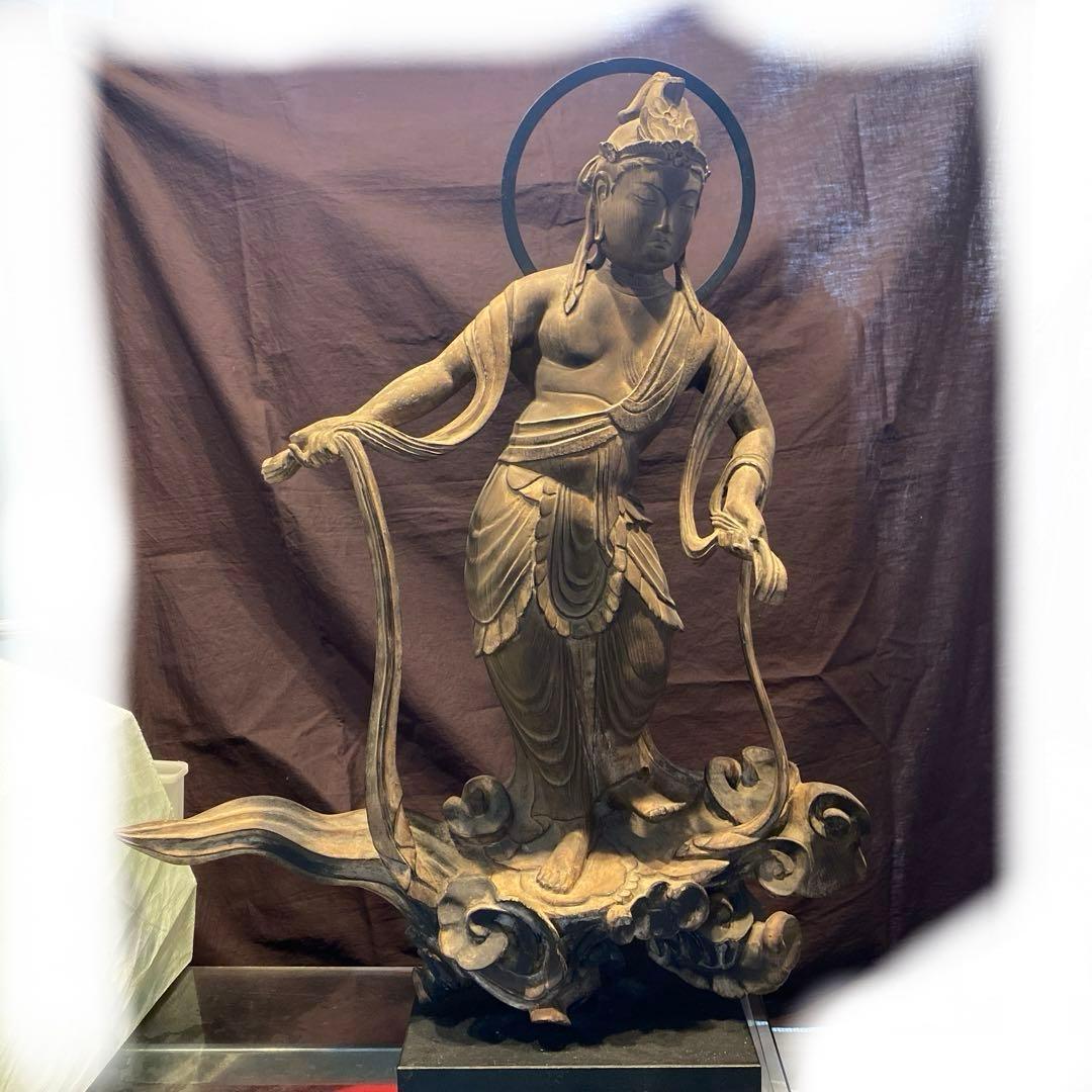 希少】平等院鳳凰堂 国宝模『雲中供養菩薩』置物 仏教美術　超美品　保証書有ります