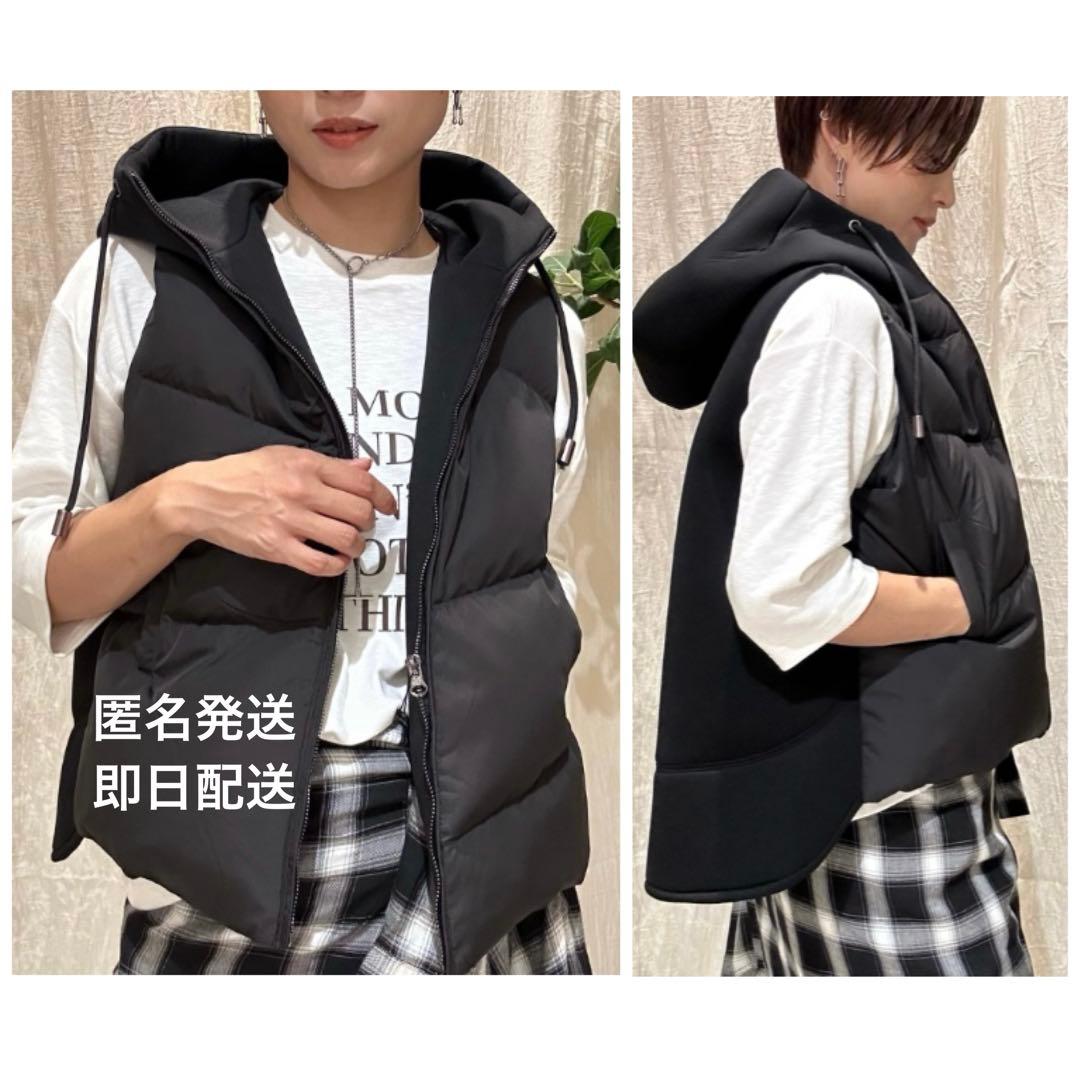大人気✨美品 33℃ ボンディング切替 フード付き ダウンベスト 黒 M 金金具