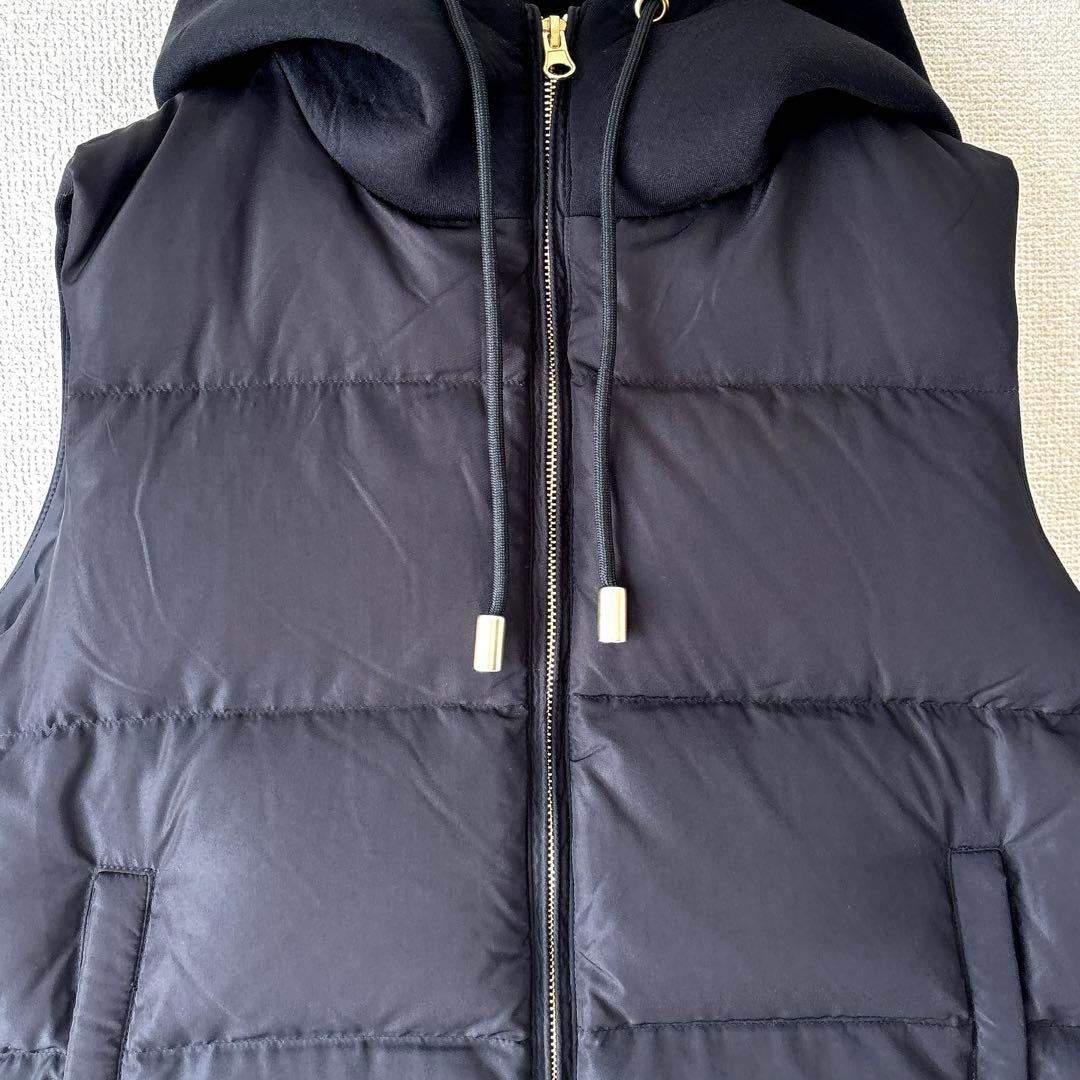 大人気✨美品 33℃ ボンディング切替 フード付き ダウンベスト 黒 M 金金具
