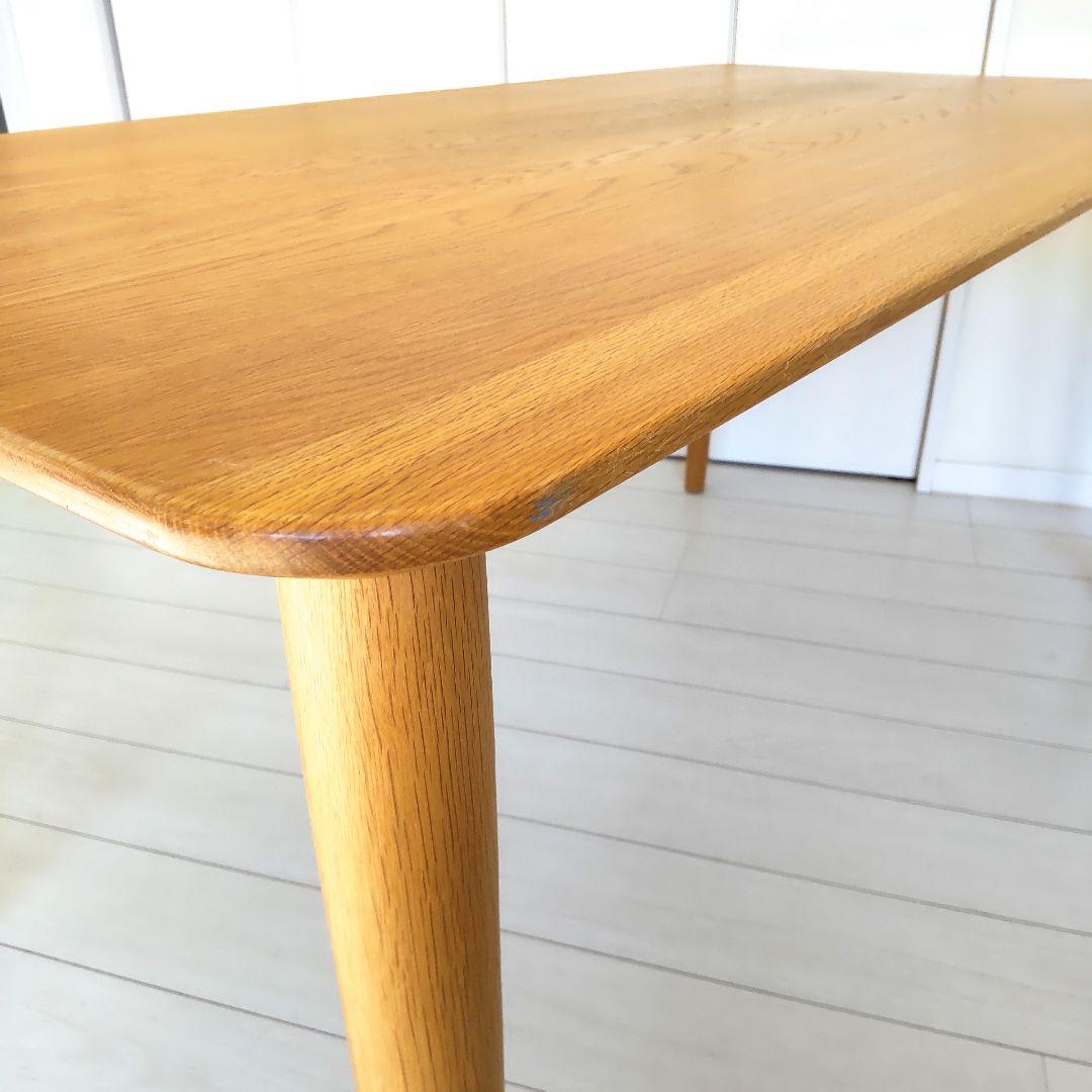 無垢材　オーク材　ナチュラル　ダイニングテーブル　天然木