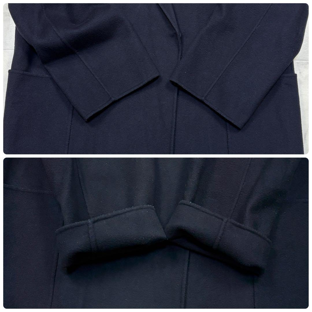 スローブイエナ　ハミルトン　ダブルフェイス　ウールチェスターコート　紺　Free