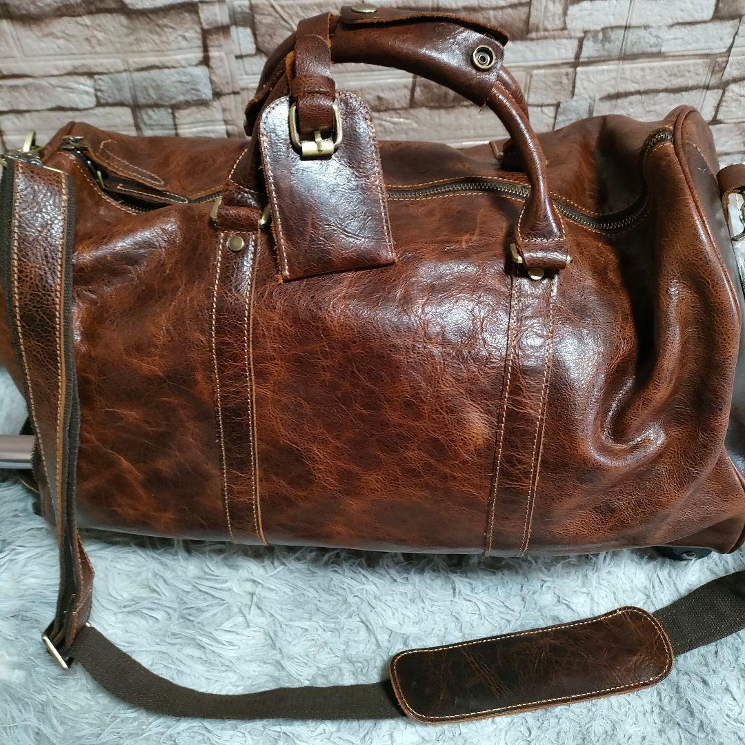牛革 本革 大容量 3way キャリー ボストン ビジネス バック 出張 旅行