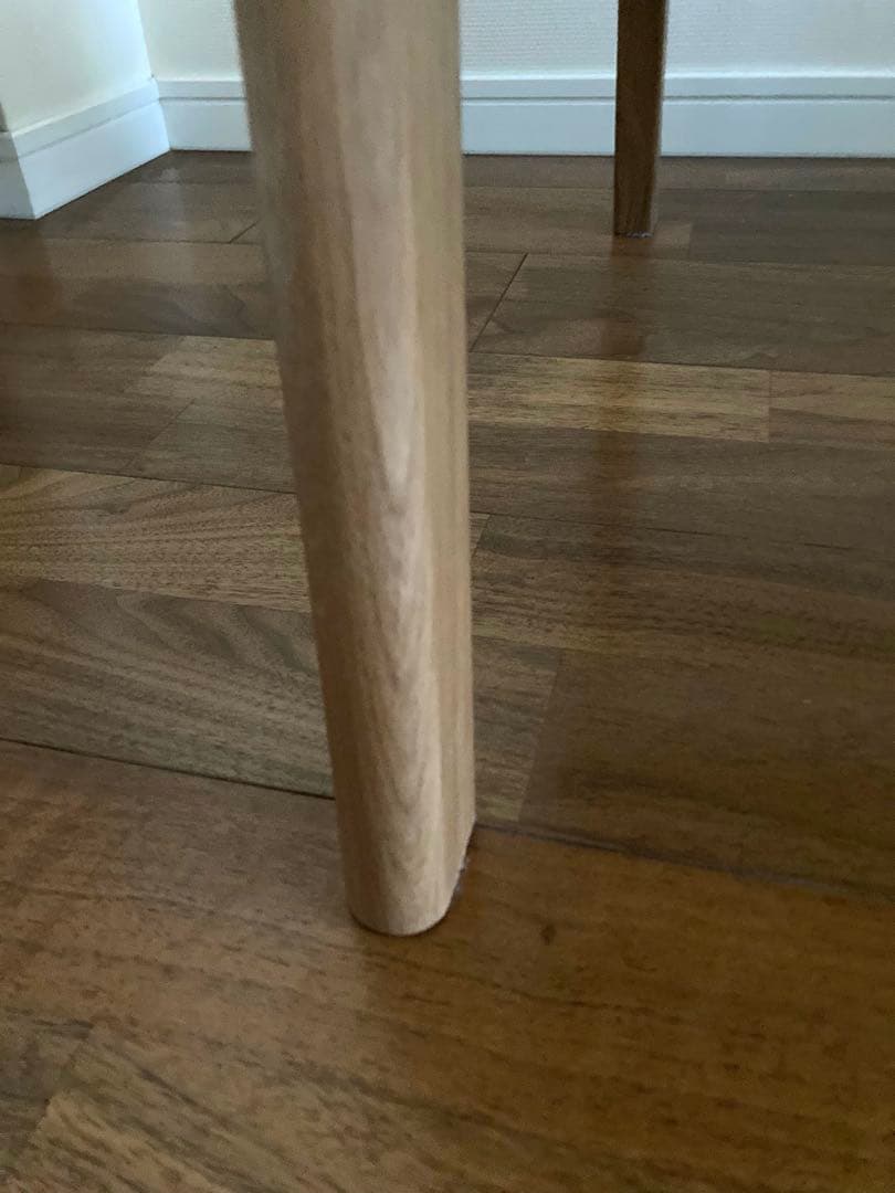 【美品】～間もなく出品終了～無印良品　木製アームチェア　張地：ライトブラウン