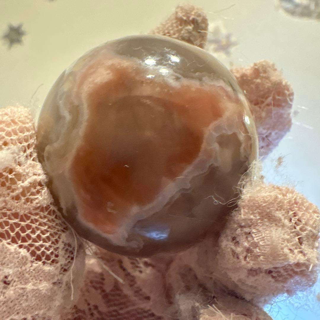 高品質 ピンク桜瑪瑙スフィア♡♡No.1978