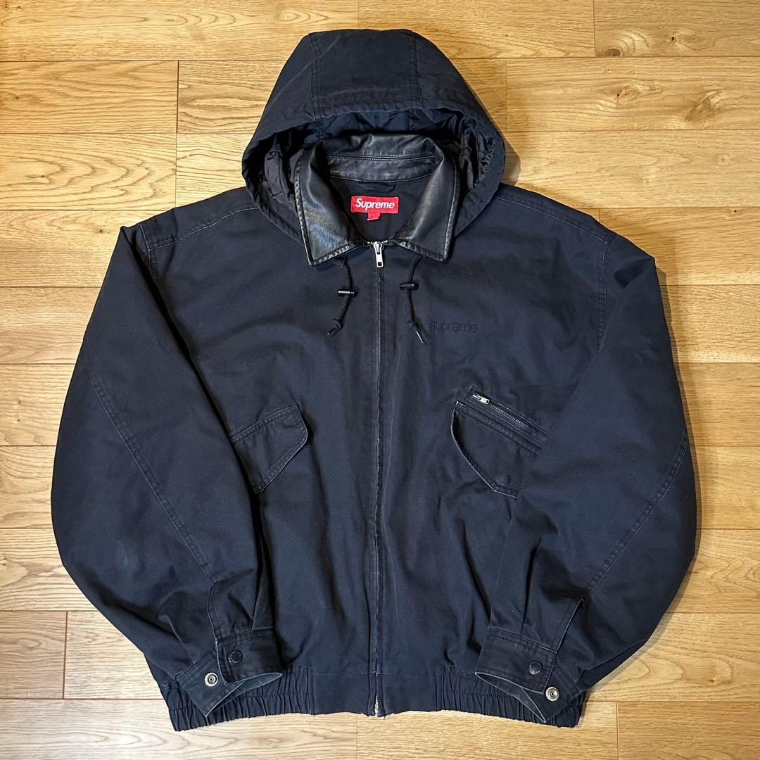 ジャケット・アウター Supreme leather collar utility jacket L