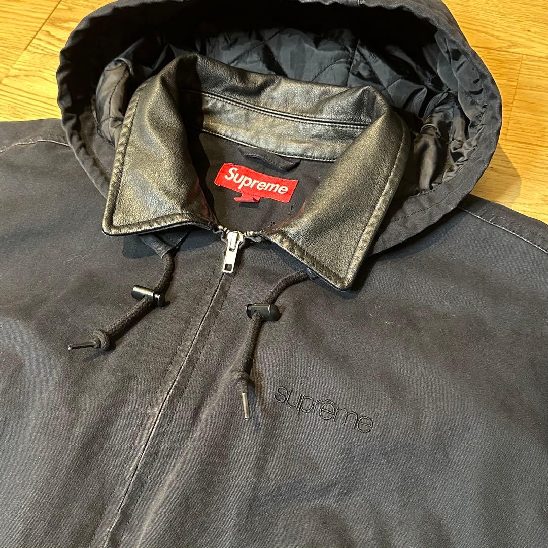 ジャケット・アウター Supreme leather collar utility jacket L