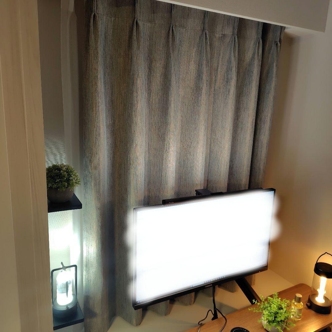 薄緑カーテン×ベージュカーテン(白レース付) ポリエステル 4点セット