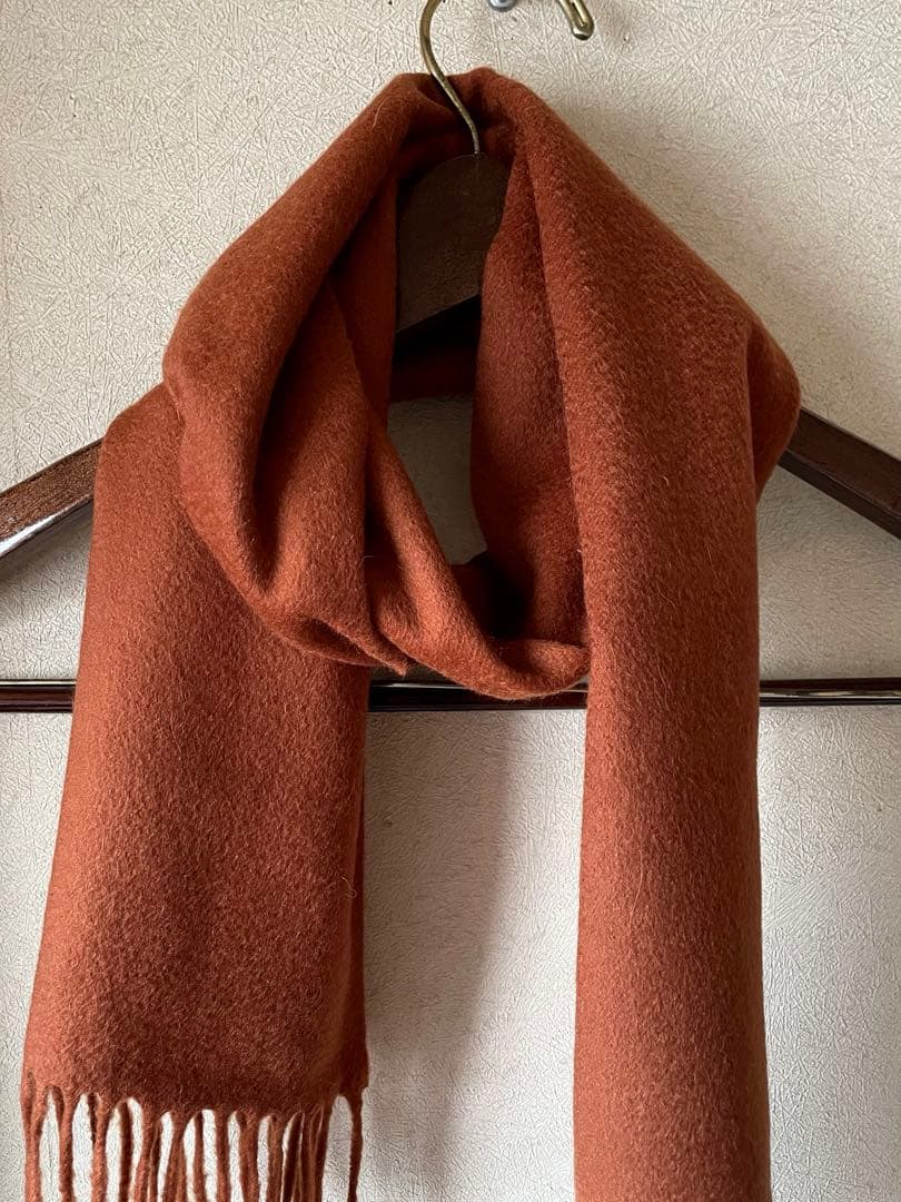 ★マドレーヌ　Ｍラサンス× ロロピアーナ カシミア100% 無地 マフラー