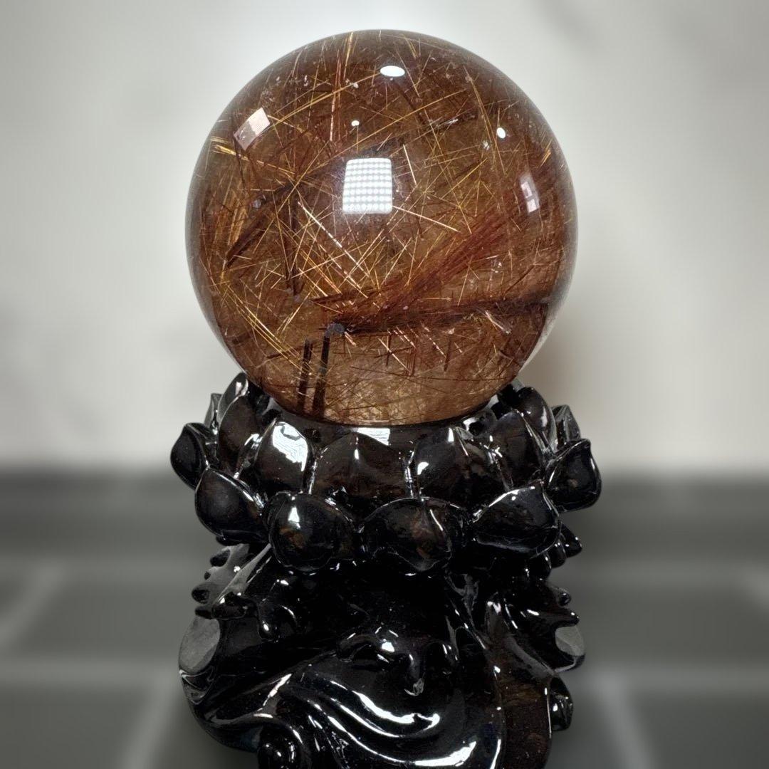 超希少 高透明 コッパールチル9cm 1kg 銅針密 天然水晶 スフィア