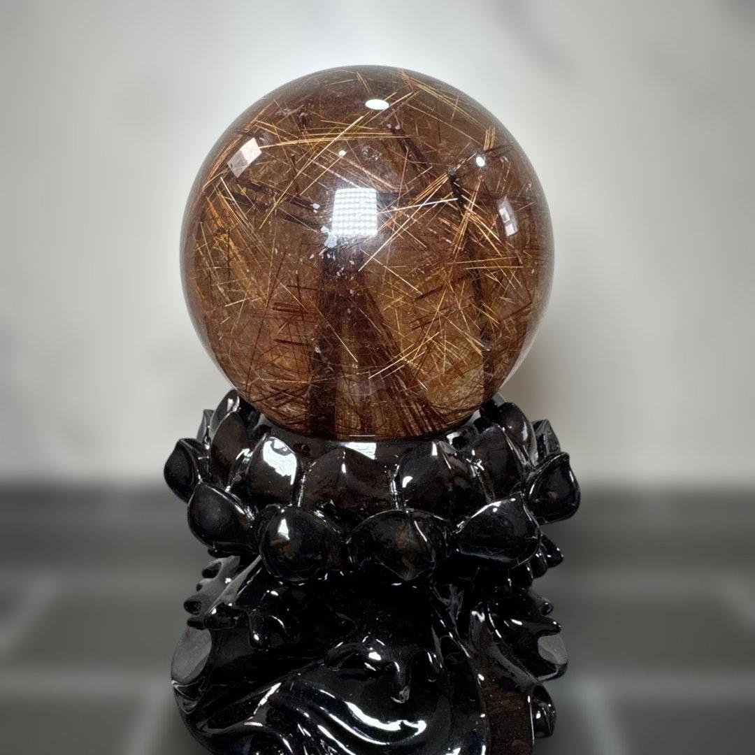 超希少 高透明 コッパールチル9cm 1kg 銅針密 天然水晶 スフィア