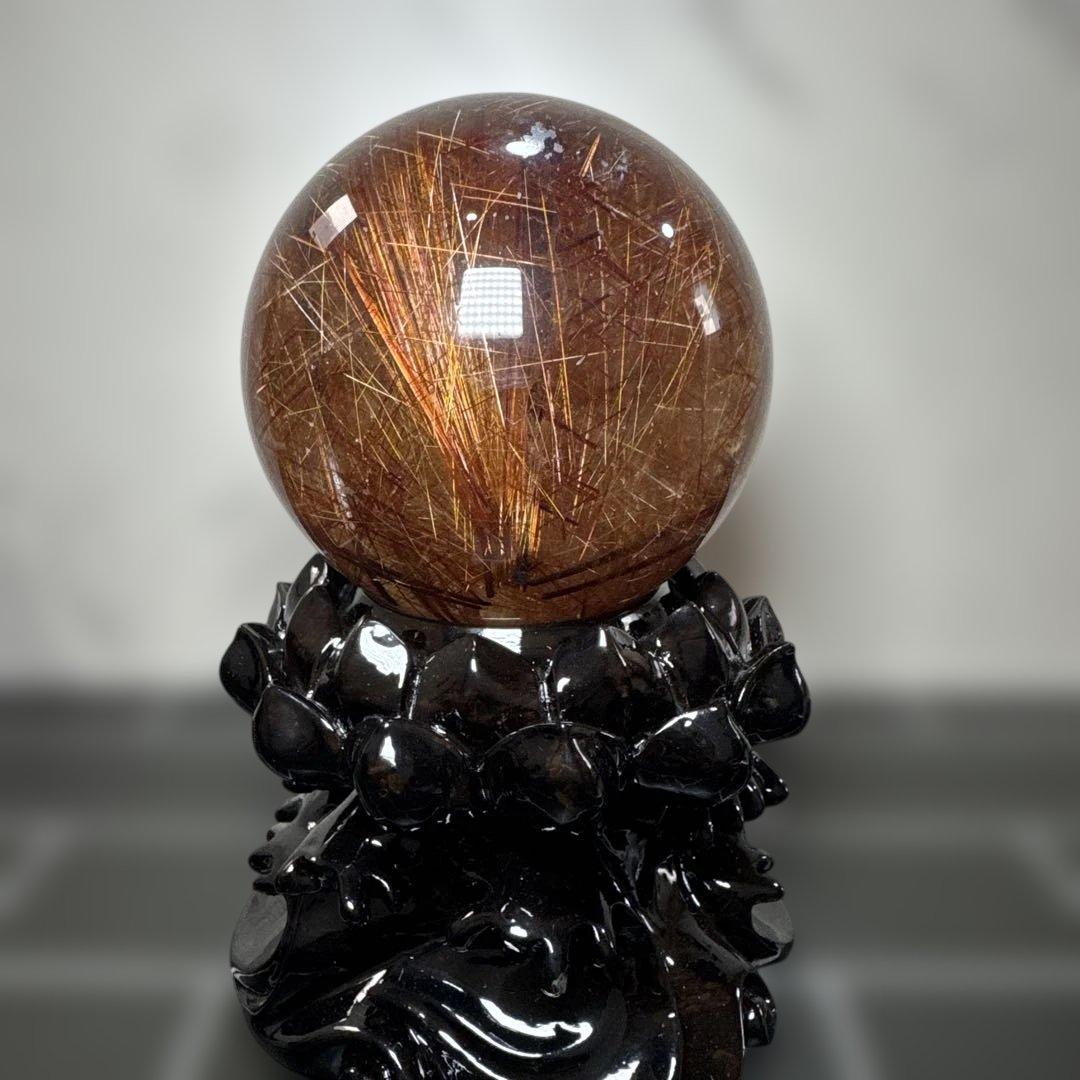 超希少 高透明 コッパールチル9cm 1kg 銅針密 天然水晶 スフィア