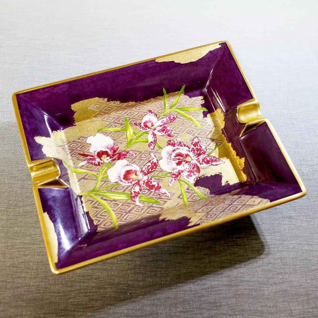 【送料込み】エルメス アッシュトレイ 胡蝶蘭 オーキッド