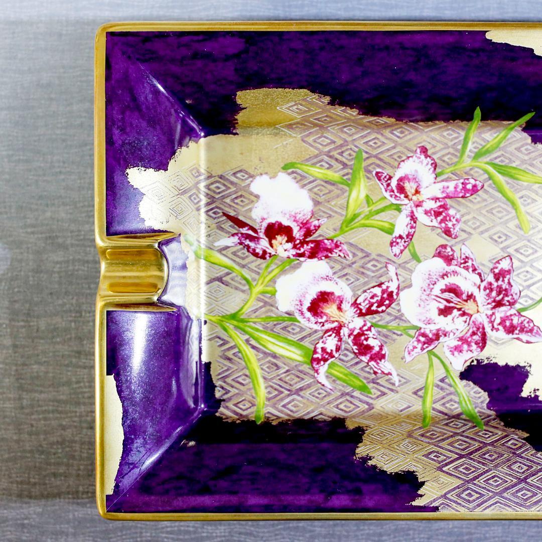【送料込み】エルメス アッシュトレイ 胡蝶蘭 オーキッド