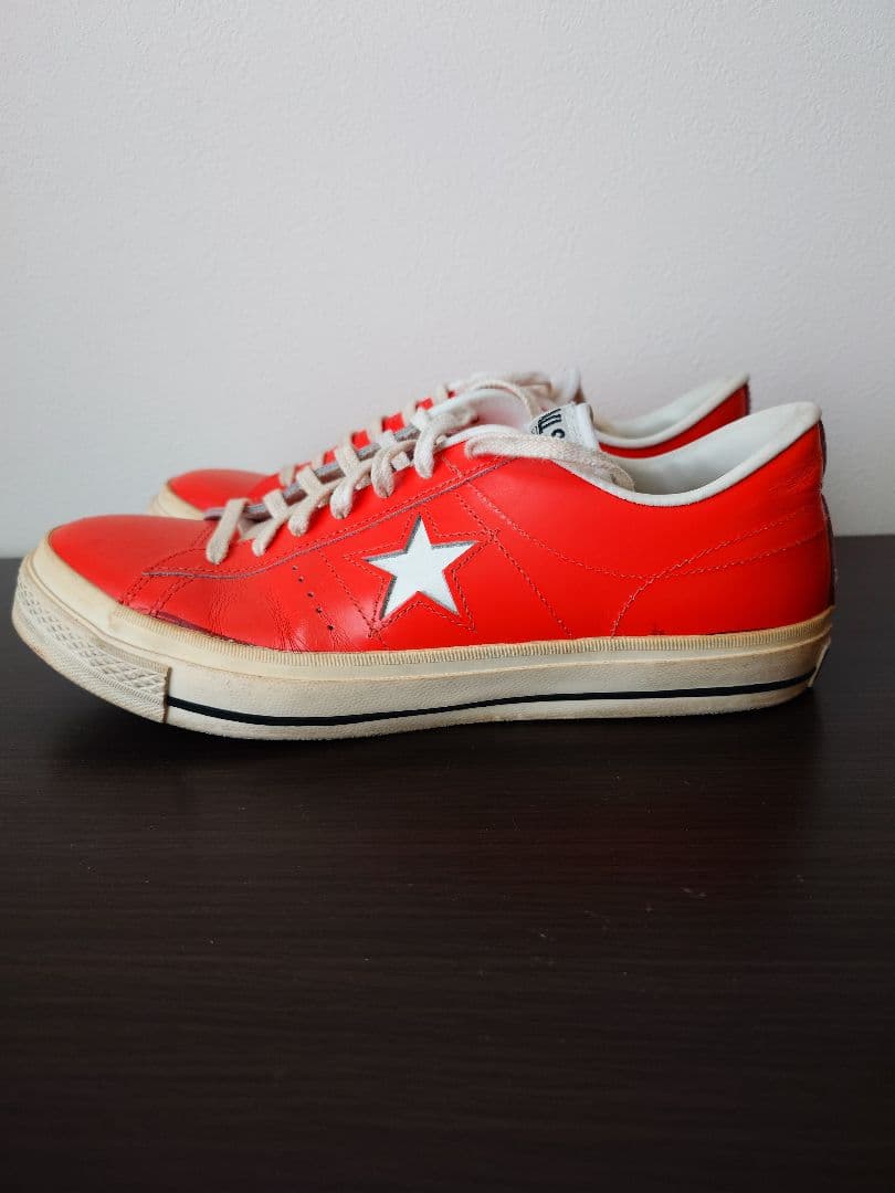 【コンバース ワンスター】 レザー 27cm オレンジ