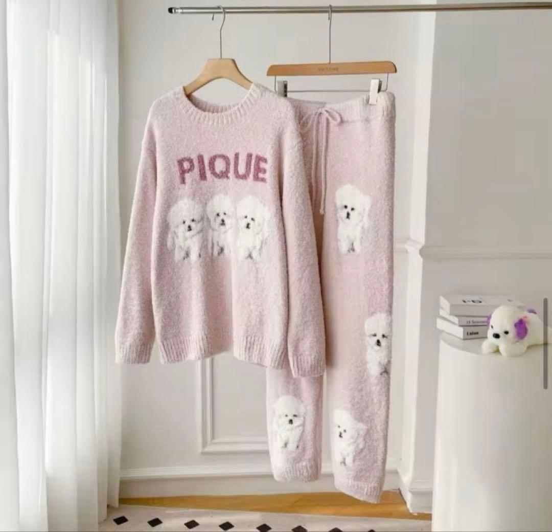 新品未使用！ジェラピケ　ビションジャガードプルオーバーホワイト　タグ付き