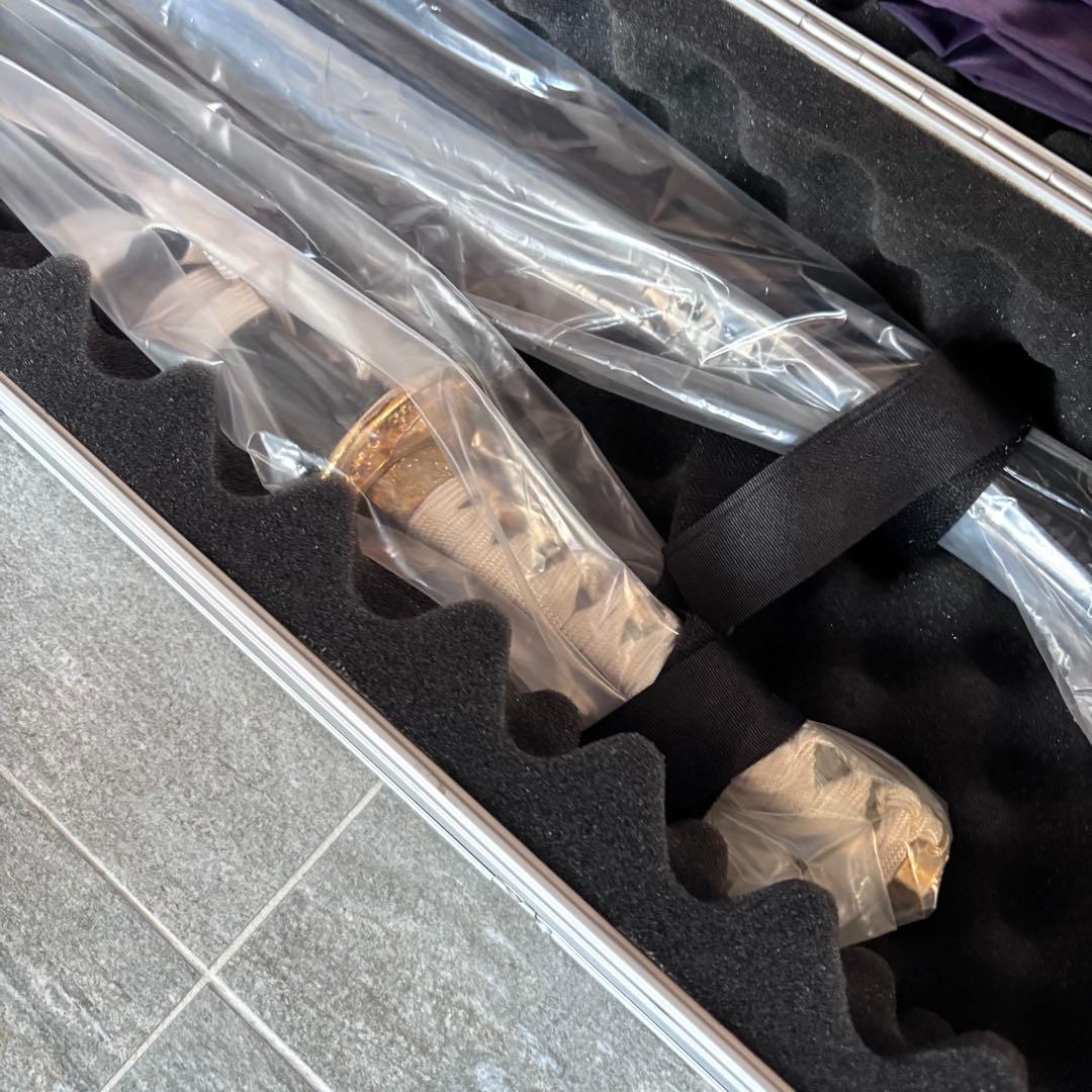 刀 レプリカ 徳川家 三葉葵 金色紋章付き 専用ケース付き 長刀 脇差 模造刀