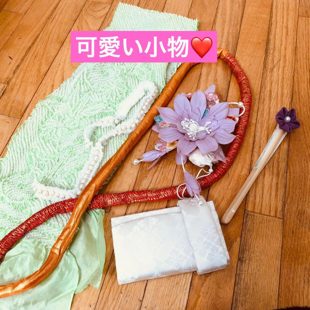 豪華正絹7歳完全フルセット⭐︎人気赤地菊金糸刺繍⭐︎✨梅花金彩煌びやか逸品