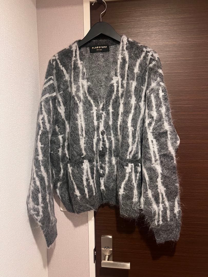 ♾*様 F-LAGSTUF-F WIRE STRIPE KNIT CARDIGA