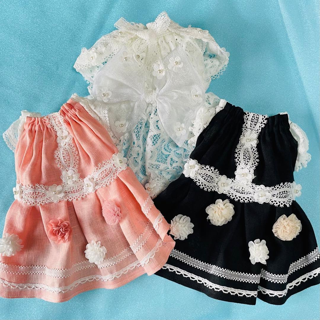 夏のお嬢さん♡麻のドレス　∞TuTu∞   犬服　ハンドメイド