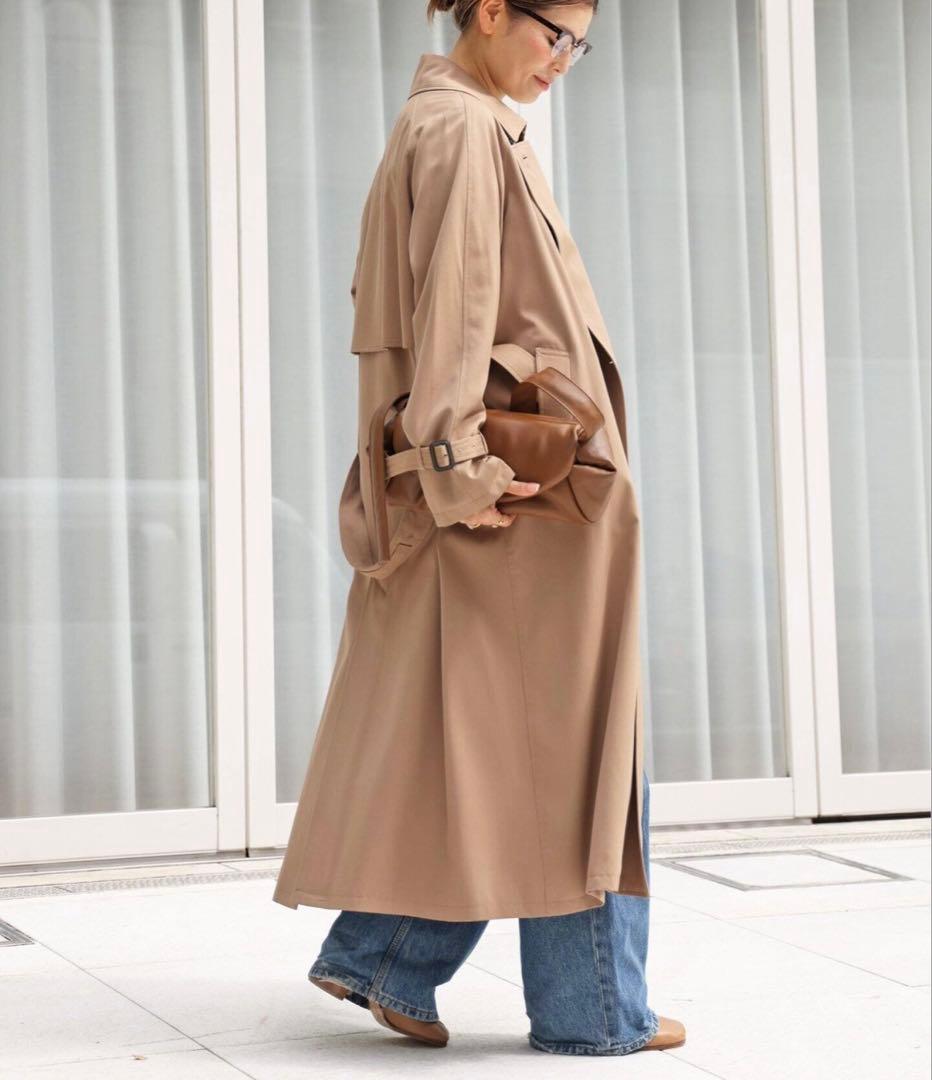 ドゥーズィエムクラス　ウールギャバトレンチコート