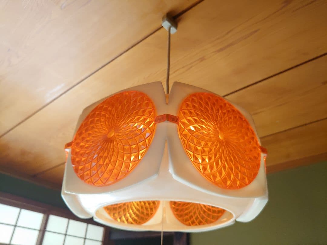 松下電工 ナショナル レトロ ポップ 昭和レトロ オレンジ 蛍光灯 照明器具