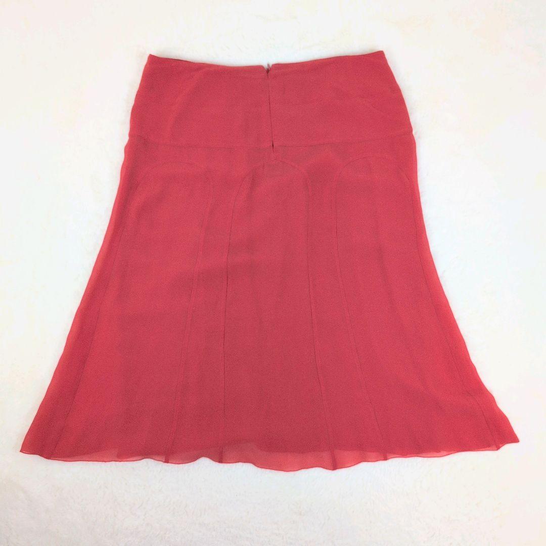 未使用✨️CHANEL フレアスカート シースルー シルク100% タグ付 M