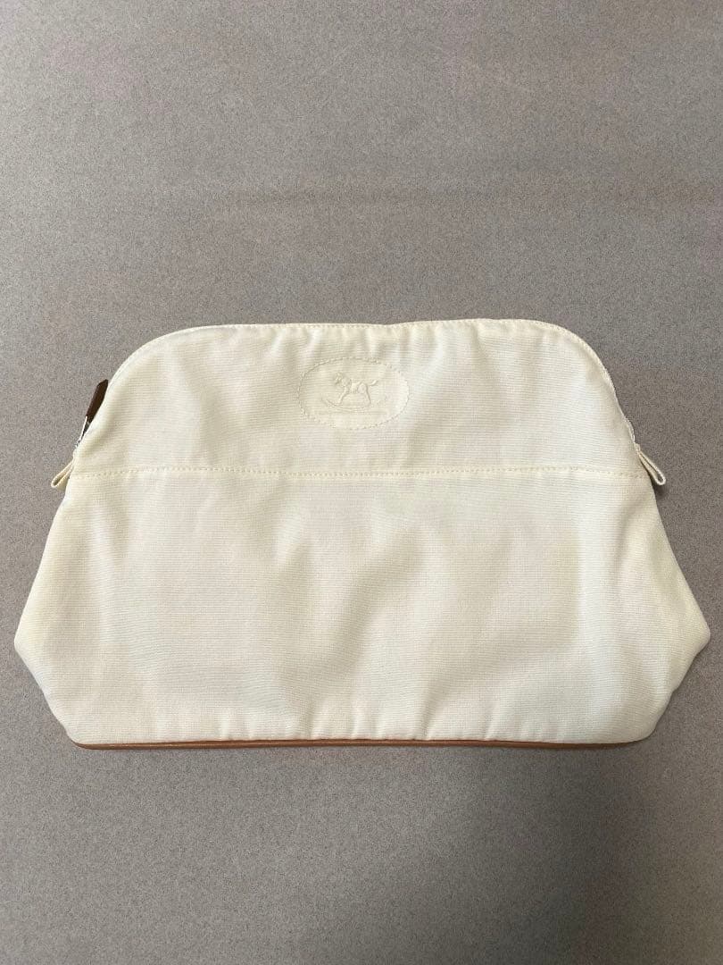 【美品】HERMES ボリードポーチ35 TGM オフホワイト