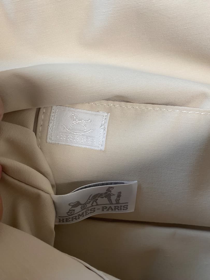 【美品】HERMES ボリードポーチ35 TGM オフホワイト