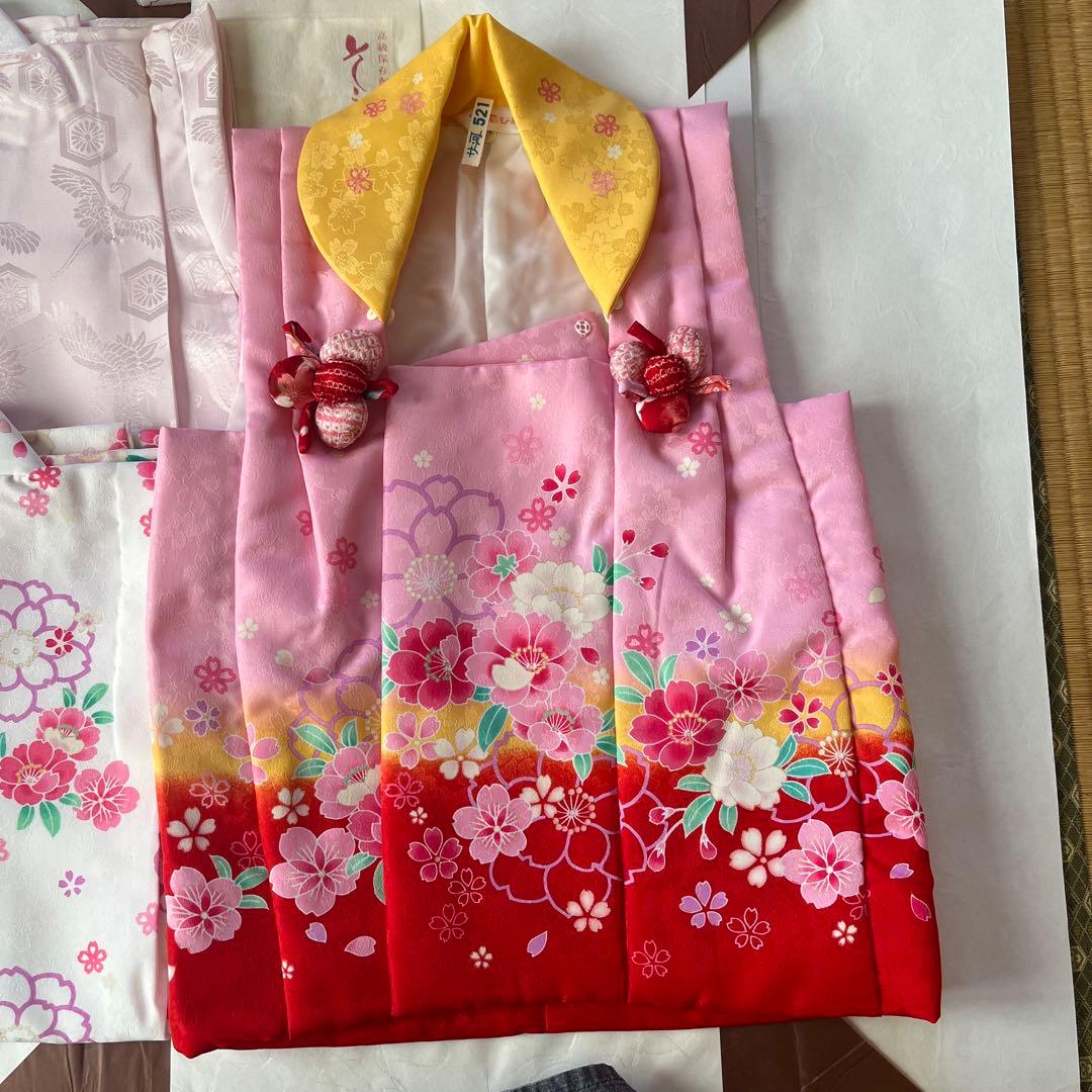 【着物クリーニング済】七五三着物&草履セット　3歳祝い着