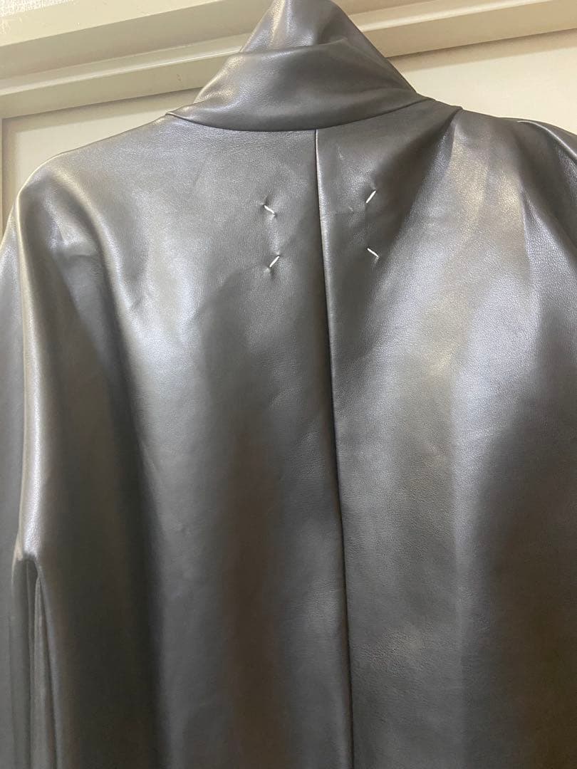 メゾンマルジェラ　Aライン フェイクレザー ジャケット