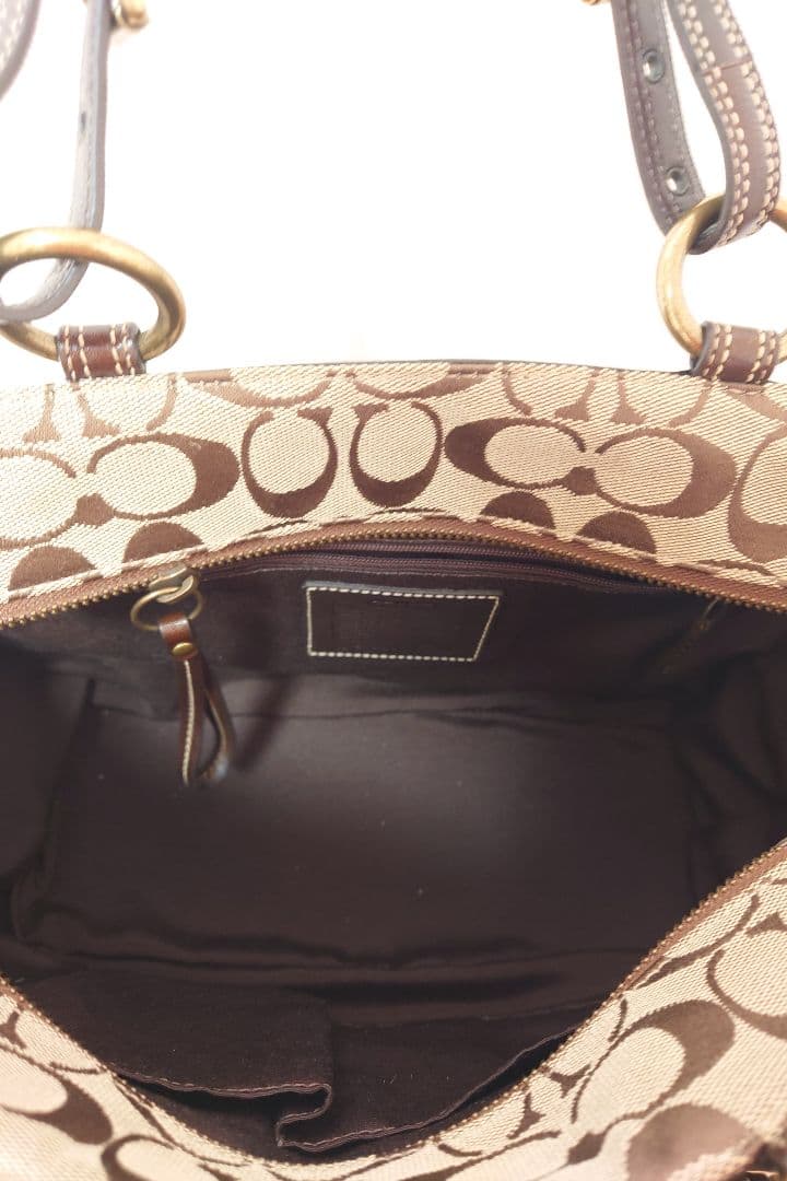 COACH コーチ トートバッグ パッチワーク 豹柄 キャンバスレザー