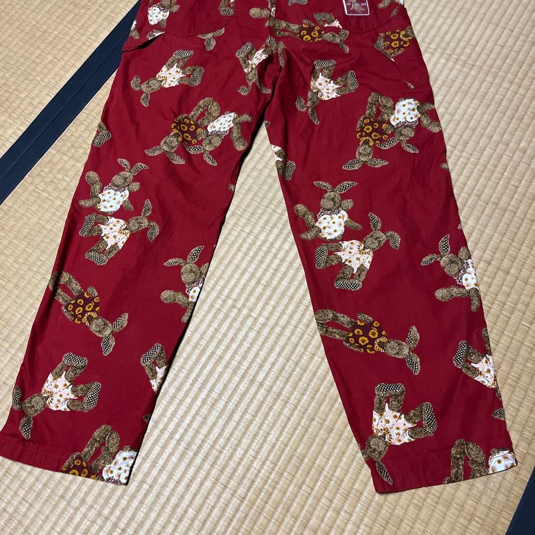 ピンクハウス オーバーオール オールインワン サロペット ウサギ 兎 レッド 赤