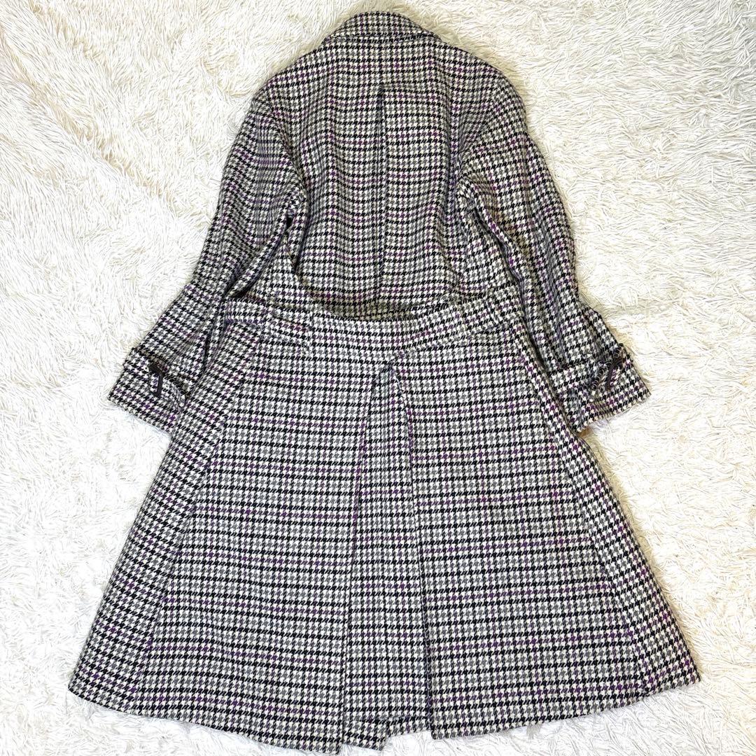 美品 ブラックレーベル ポールスミス ウール コート 千鳥格子 ベルト 40 L
