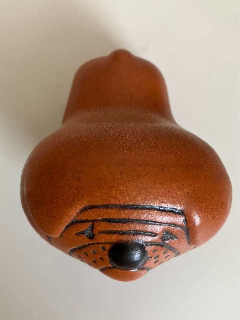 リサラーソン Larson 置物 ブルドッグ　ブラウン　サイン有