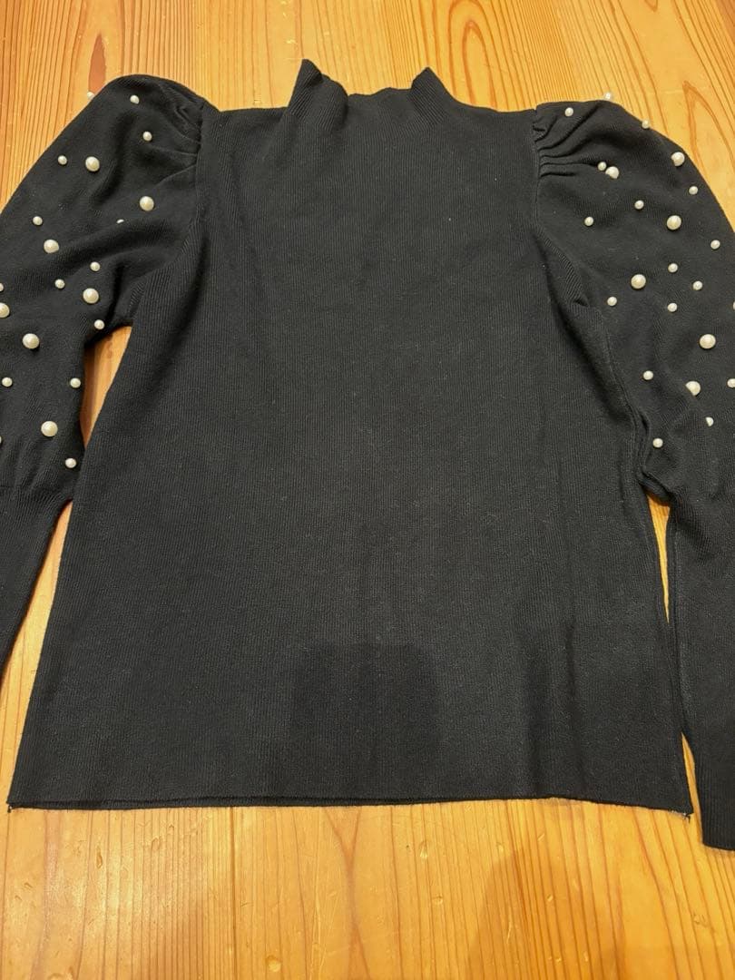 新品セットFrene パールニット+バックリボンシルエットジャンスカート