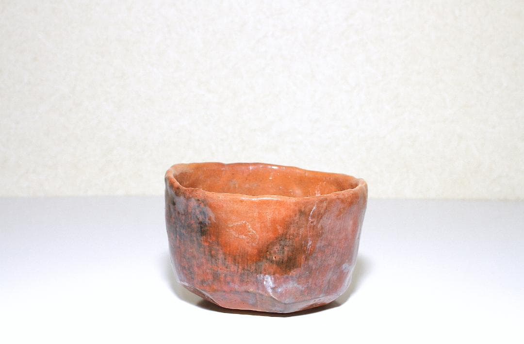 時代 萬古焼 赤楽茶碗