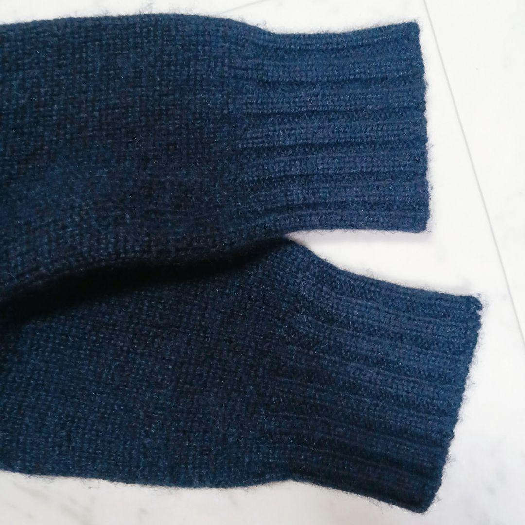 S Max Mara マックスマーラ　カシミヤ モヘア　タートルネック　M　紺