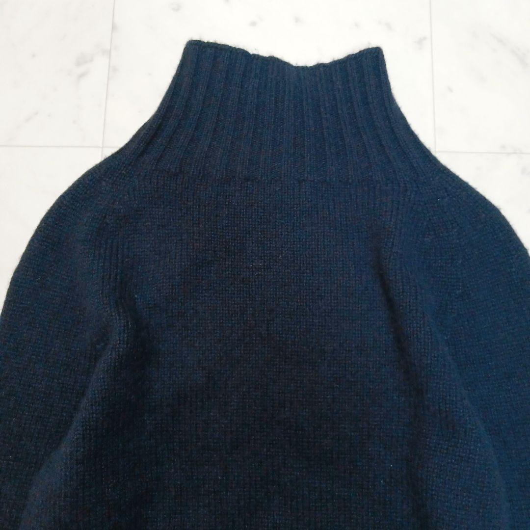 S Max Mara マックスマーラ　カシミヤ モヘア　タートルネック　M　紺