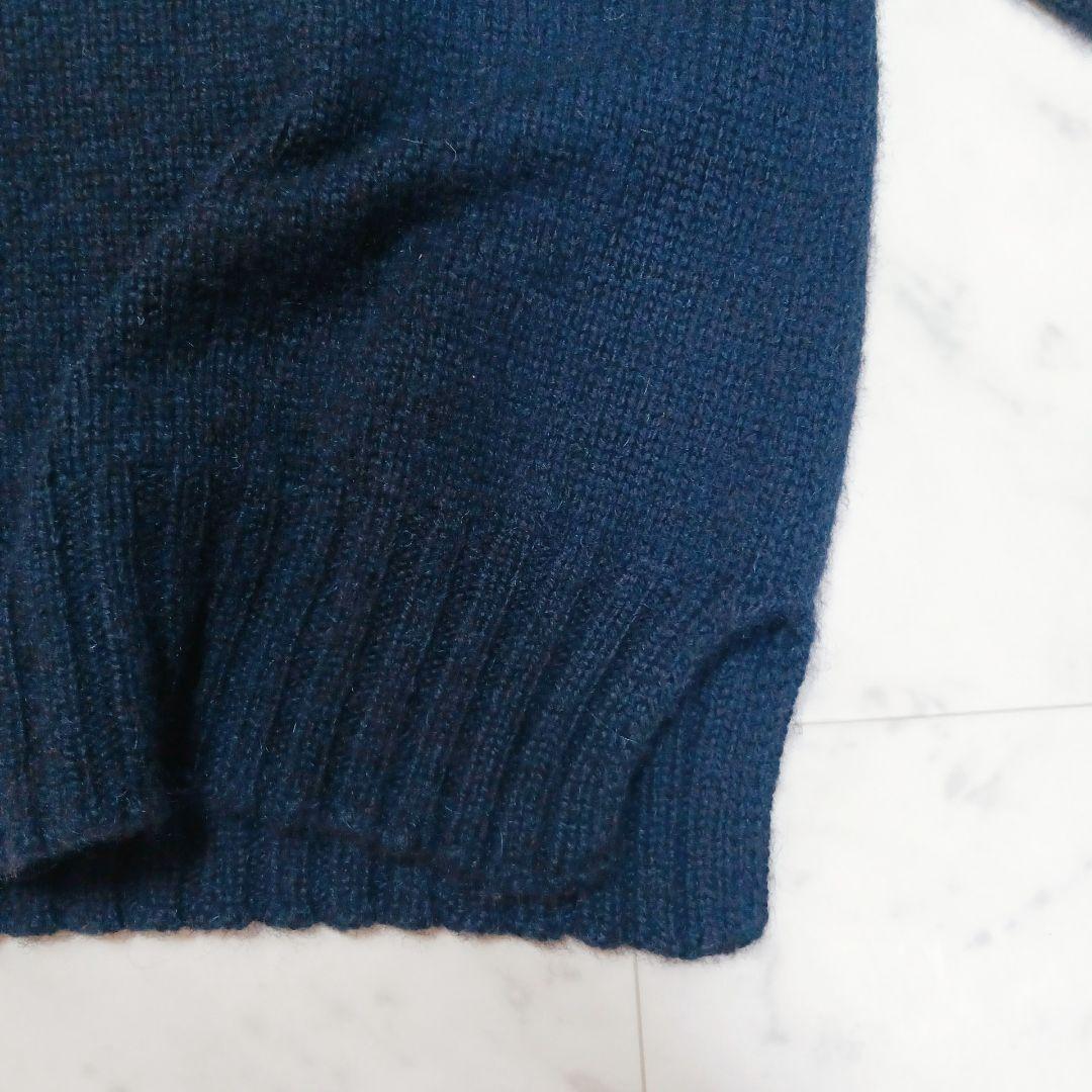 S Max Mara マックスマーラ　カシミヤ モヘア　タートルネック　M　紺