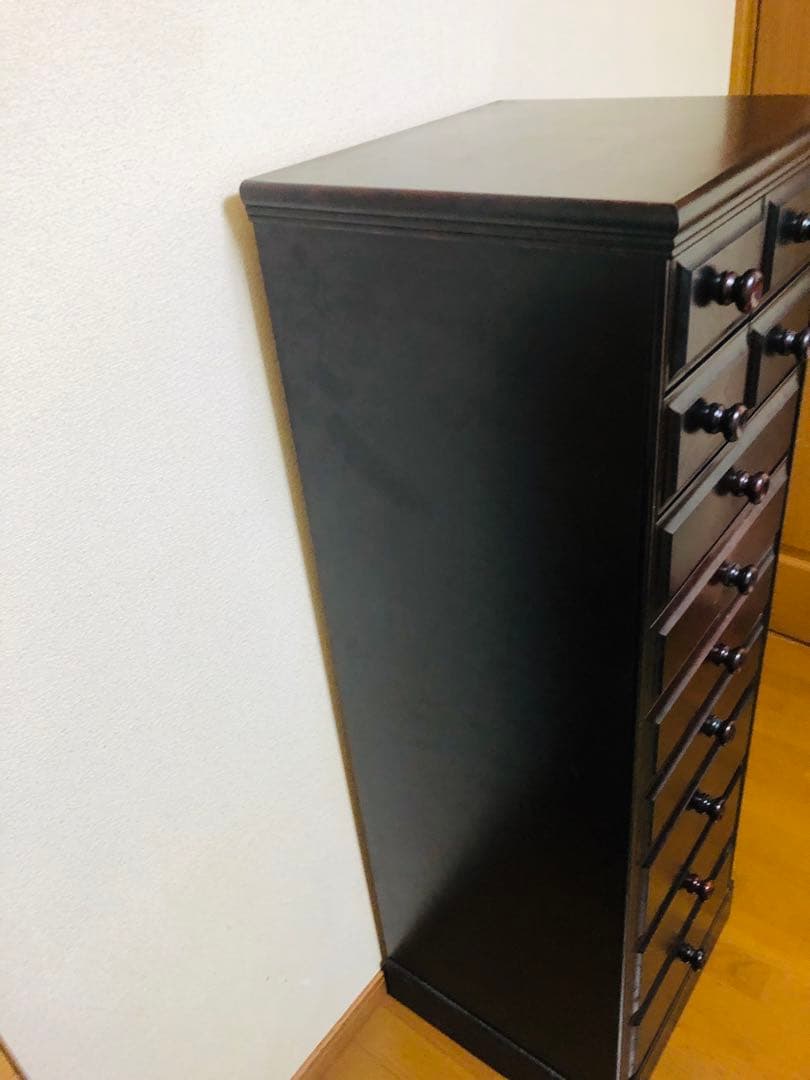 ダークブラウン 11 引き出し タンス